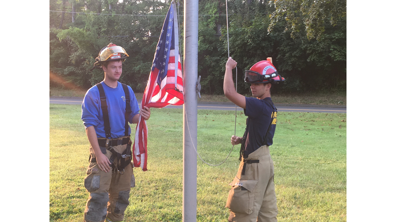 Vinal Tech students who are volunteer firefighters in their communities paid a tribute to their fellow firefighters.