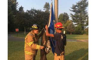 Vinal Tech students who are volunteer firefighters in their communities paid a tribute to their fellow firefighters.