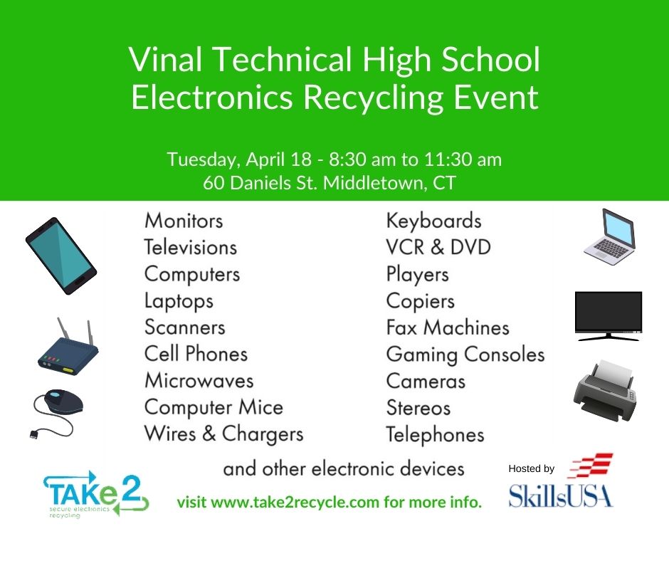 Vinal Tech Recycling Drive April 18th Vinal Technical High School