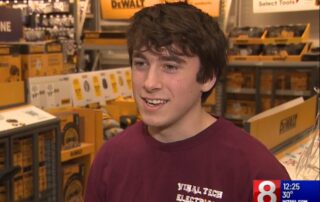 Electrical student speaks with WTNH.