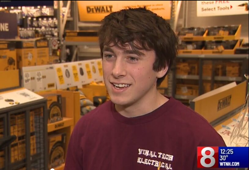 Electrical student speaks with WTNH.